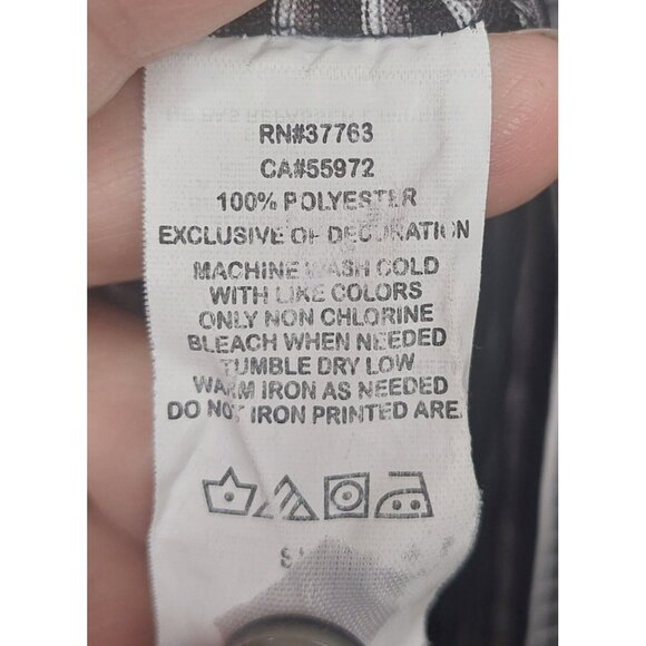 PGA Tour Men's [Size XL] Golf Polo Shirt Black/White/Gray Striped Short Sleeve - Picture 5 of 5